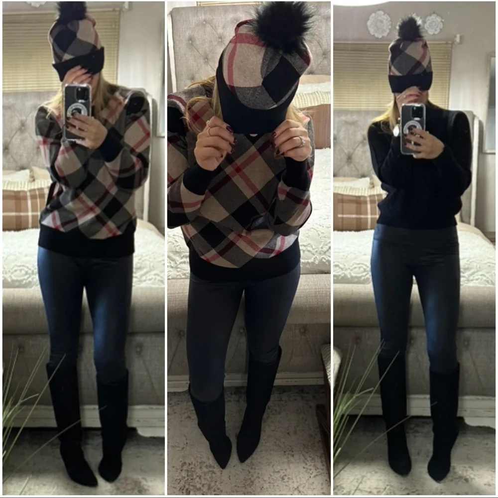New๐Gorgeous Burberry inspired sweater & hat - Picture 5 of 7
